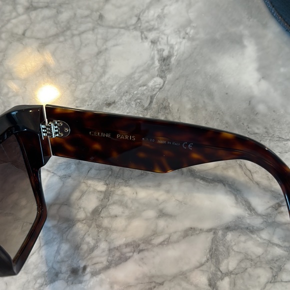 CELINE Chunky Rectangle Acetate Sunglasses - Picture 7 of 9